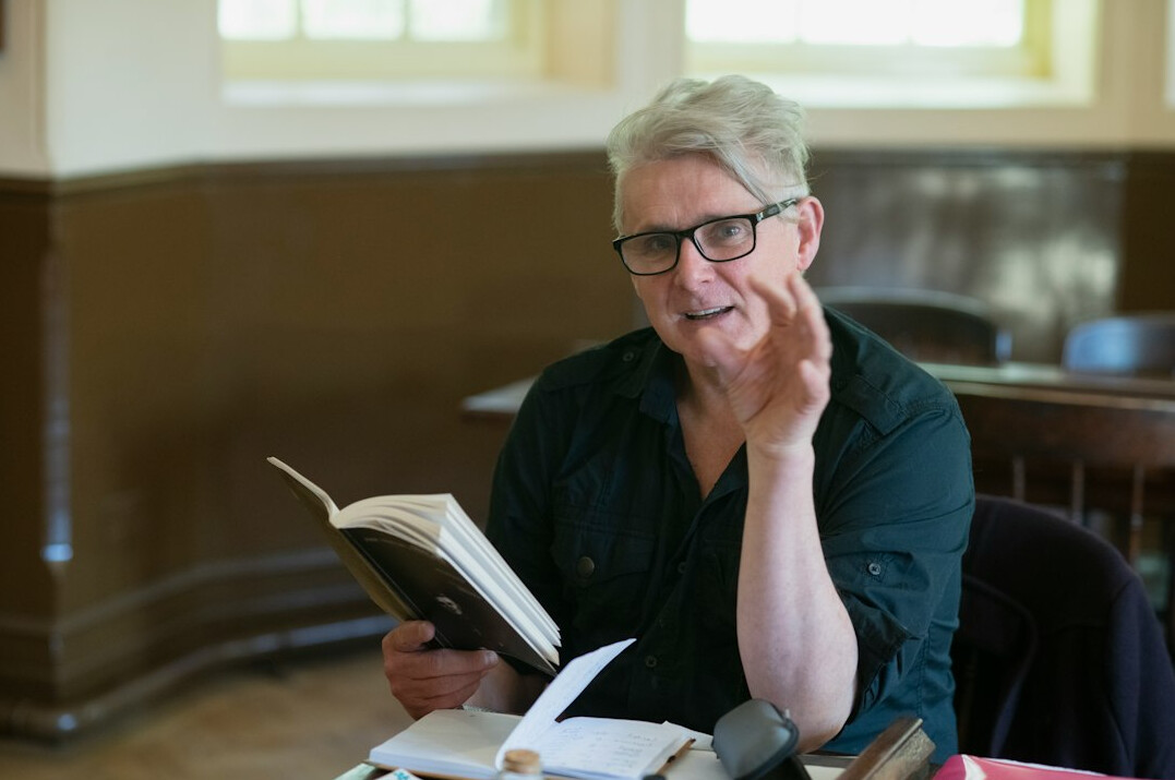 senior woman reading book